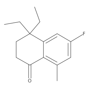 4,4-Diethyl-6-fluoro-8-methyl-1,2,3,4-tetrahydronaphthalen-1-one结构式