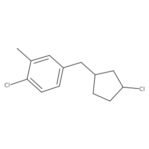 1-Chloro-4-[(3-chlorocyclopentyl)methyl]-2-methylbenzene Structure