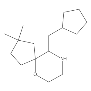 10-(Cyclopentylmethyl)-2,2-dimethyl-6-oxa-9-azaspiro[4.5]decane Structure