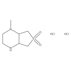 (4aR,7aS)-1-methyloctahydrothieno[3,4-b]pyrazine 6,6-dioxide dihydrochloride结构式