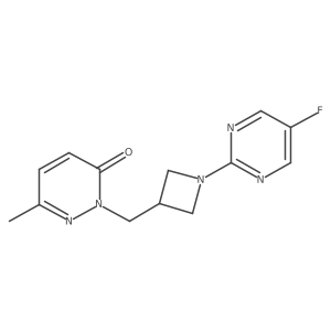 2-{[1-(5-Fluoropyrimidin-2-yl)azetidin-3-yl]methyl}-6-methyl-2,3-dihydropyridazin-3-one Structure