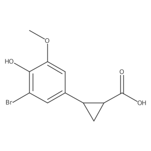 rac-(1R,2R)-2-(3-bromo-4-hydroxy-5-methoxyphenyl)cyclopropane-1-carboxylic acid Structure