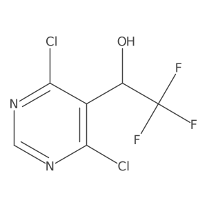 (1R)-1-(4,6-dichloropyrimidin-5-yl)-2,2,2-trifluoroethan-1-ol结构式