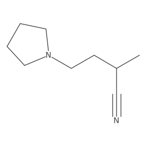 2-Methyl-4-(pyrrolidin-1-yl)butanenitrile结构式