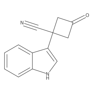 1-(1H-indol-3-yl)-3-oxocyclobutane-1-carbonitrile Structure