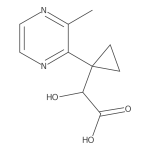 2-Hydroxy-2-[1-(3-methylpyrazin-2-yl)cyclopropyl]acetic acid结构式