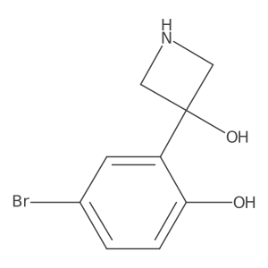 3-(5-Bromo-2-hydroxyphenyl)azetidin-3-ol结构式