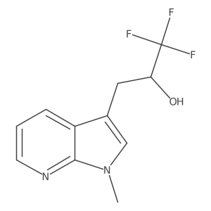 1,1,1-trifluoro-3-{1-methyl-1H-pyrrolo[2,3-b]pyridin-3-yl}propan-2-ol结构式