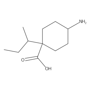 4-Amino-1-(butan-2-yl)cyclohexane-1-carboxylic acid结构式