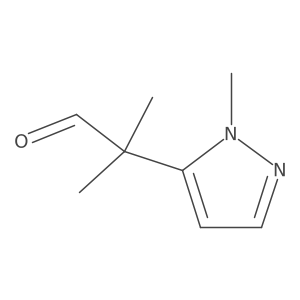 2-methyl-2-(1-methyl-1H-pyrazol-5-yl)propanal结构式