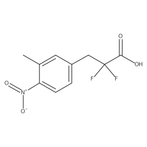 2,2-Difluoro-3-(3-methyl-4-nitrophenyl)propanoic acid结构式