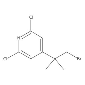 4-(1-Bromo-2-methylpropan-2-yl)-2,6-dichloropyridine Structure