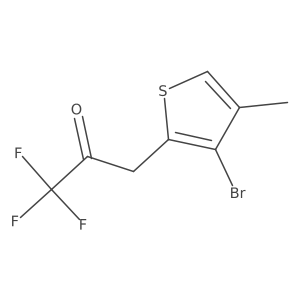 3-(3-Bromo-4-methylthiophen-2-yl)-1,1,1-trifluoropropan-2-one Structure
