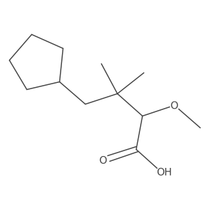 4-Cyclopentyl-2-methoxy-3,3-dimethylbutanoic acid Structure