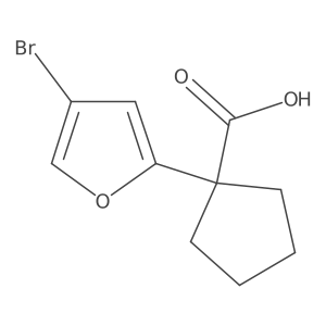 1-(4-Bromofuran-2-yl)cyclopentane-1-carboxylic acid Structure