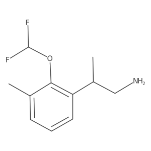 2-[2-(Difluoromethoxy)-3-methylphenyl]propan-1-amine Structure