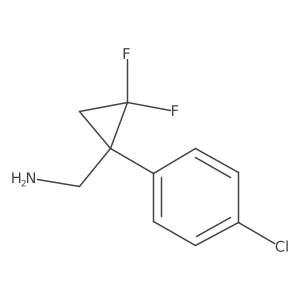 [1-(4-Chlorophenyl)-2,2-difluorocyclopropyl]methanamine Structure