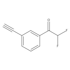1-(3-Ethynylphenyl)-2,2-difluoroethan-1-one结构式