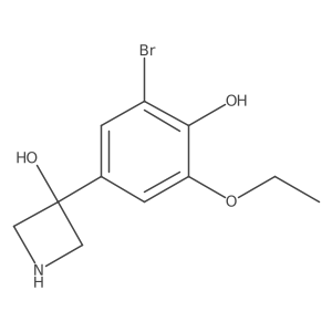 3-(3-Bromo-5-ethoxy-4-hydroxyphenyl)azetidin-3-ol结构式