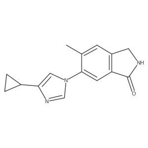 6-(4-Cyclopropyl-1H-imidazol-1-yl)-2,3-dihydro-5-methyl-1H-isoindol-1-one Structure