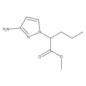 Methyl 2-(3-aminopyrazol-1-yl)pentanoate结构式