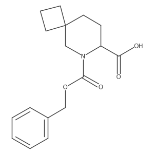 6-Phenylmethoxycarbonyl-6-azaspiro[3.5]nonane-7-carboxylic acid结构式