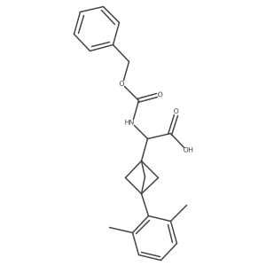 2-[3-(2,6-Dimethylphenyl)-1-bicyclo[1.1.1]pentanyl]-2-(phenylmethoxycarbonylamino)acetic acid Structure