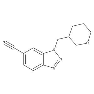 1-[(oxan-3-yl)methyl]-1H-1,2,3-benzotriazole-6-carbonitrile结构式