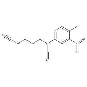 5-[Cyano(4-fluoro-3-nitrophenyl)amino]pentanenitrile Structure