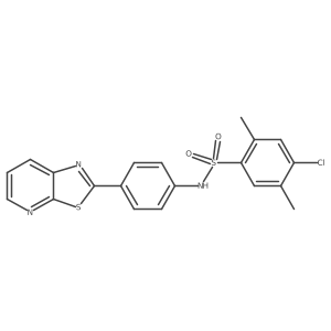 4-chloro-2,5-dimethyl-N-(4-(thiazolo[5,4-b]pyridin-2-yl)phenyl)benzenesulfonamide Structure