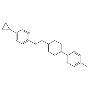 3-Cyclopropyl-6-{[1-(5-methylpyrimidin-2-yl)piperidin-4-yl]methoxy}pyridazine结构式