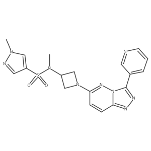 N,1-dimethyl-N-{1-[3-(pyridin-3-yl)-[1,2,4]triazolo[4,3-b]pyridazin-6-yl]azetidin-3-yl}-1H-pyrazole-4-sulfonamide结构式