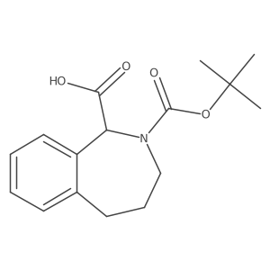 2-[(tert-butoxy)carbonyl]-2,3,4,5-tetrahydro-1H-2-benzazepine-1-carboxylic acid结构式