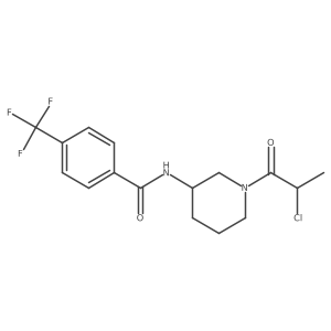 N-[1-(2-Chloropropanoyl)piperidin-3-yl]-4-(trifluoromethyl)benzamide结构式