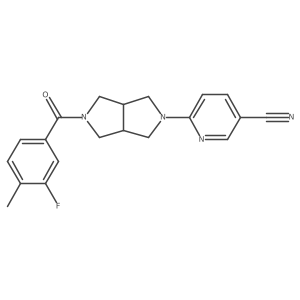 6-[5-(3-Fluoro-4-methylbenzoyl)-octahydropyrrolo[3,4-c]pyrrol-2-yl]pyridine-3-carbonitrile Structure