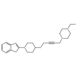 2-(4-{[4-(4-Ethylpiperazin-1-yl)but-2-yn-1-yl]oxy}piperidin-1-yl)-1,3-benzoxazole结构式