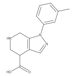 1-(3-methylphenyl)-1H,4H,5H,6H,7H-pyrazolo[3,4-c]pyridine-4-carboxylic acid Structure