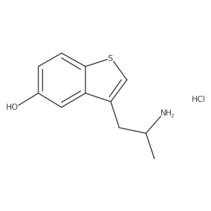 3-(2-Aminopropyl)-1-benzothiophen-5-ol;hydrochloride Structure