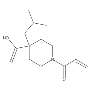 4-(2-Methylpropyl)-1-prop-2-enoylpiperidine-4-carboxylic acid Structure