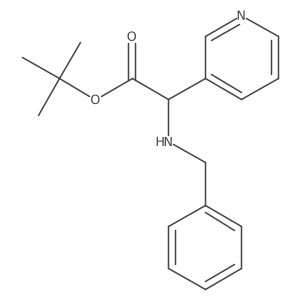 Tert-butyl 2-(benzylamino)-2-(pyridin-3-yl)acetate结构式