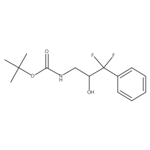 tert-butyl N-(3,3-difluoro-2-hydroxy-3-phenylpropyl)carbamate结构式