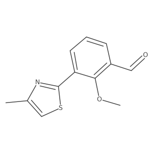 2-methoxy-3-(4-methyl-2-thiazolyl)Benzaldehyde Structure