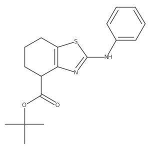 Tert-butyl 2-(phenylamino)-4,5,6,7-tetrahydro-1,3-benzothiazole-4-carboxylate结构式