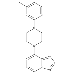 4-Methyl-2-(4-{pyrazolo[1,5-a]pyrazin-4-yl}piperazin-1-yl)pyrimidine Structure