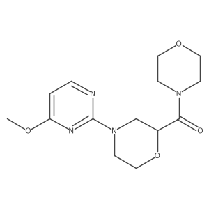 4-(4-Methoxypyrimidin-2-yl)-2-(morpholine-4-carbonyl)morpholine结构式