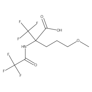 5-Methoxy-2-(2,2,2-trifluoroacetamido)-2-(trifluoromethyl)pentanoic acid Structure