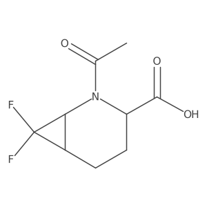 2-Acetyl-7,7-difluoro-2-azabicyclo[4.1.0]heptane-3-carboxylic acid Structure