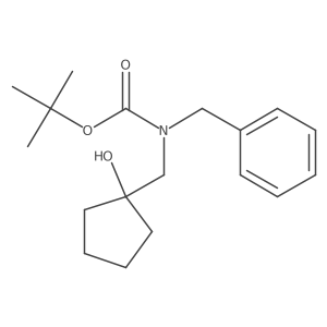 tert-butyl N-benzyl-N-[(1-hydroxycyclopentyl)methyl]carbamate结构式