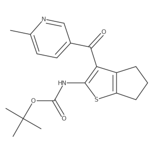 tert-butyl N-[3-(6-methylpyridine-3-carbonyl)-4H,5H,6H-cyclopenta[b]thiophen-2-yl]carbamate Structure