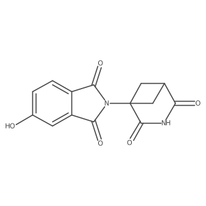2-{2,4-dioxo-3-azabicyclo[3.1.1]heptan-1-yl}-5-hydroxy-2,3-dihydro-1H-isoindole-1,3-dione结构式